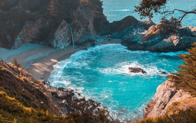 View of a stunning beach